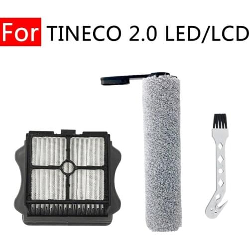 For TINECO IFLOR3 ONE3 PLUS FW25M-01 HF20E-01 2.0 Slim 2.0 LED LCD Accessories Hepa Filter Roll Brush Kit Washing Vacuum Cleaner
