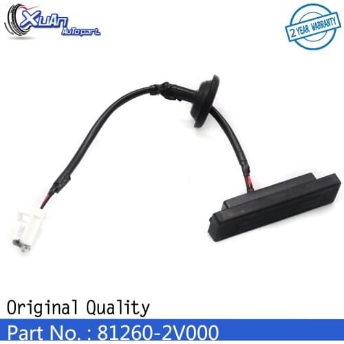 XUAN 81260-2V000 Outside Tailgate Door Handle Switch Rear boot Opening Trunk Lock Button without Camera for Hyundai Veloster