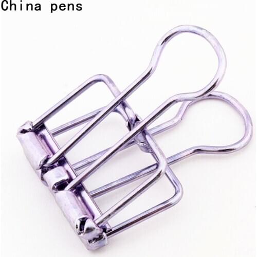 High quality 93 Purple metal 48mm 32mm 19mm Binder clip for decorative clips Student School Office Supplies