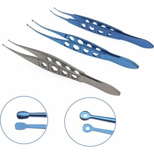 1PCS Titanium Perone LASIK Forceps ophthalmic Tweezers ophthalmic plastic surgery Tools double eyelid