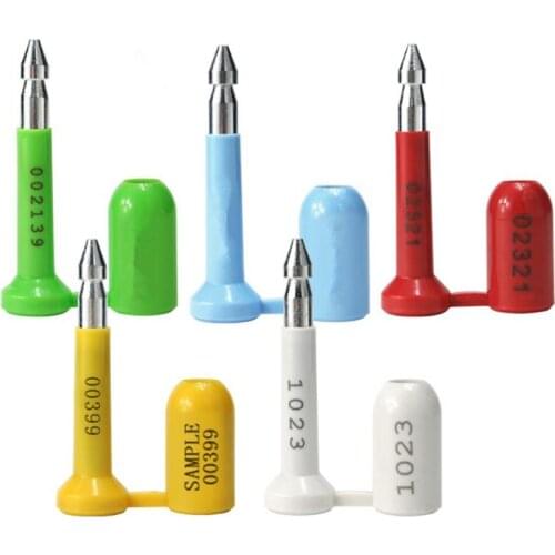 10PCS Anti-Theft Container Seal Lock Disposable Bullet Shape Lead Seal Self-Locking It Can Be Customized Logo Metal Cable Ties