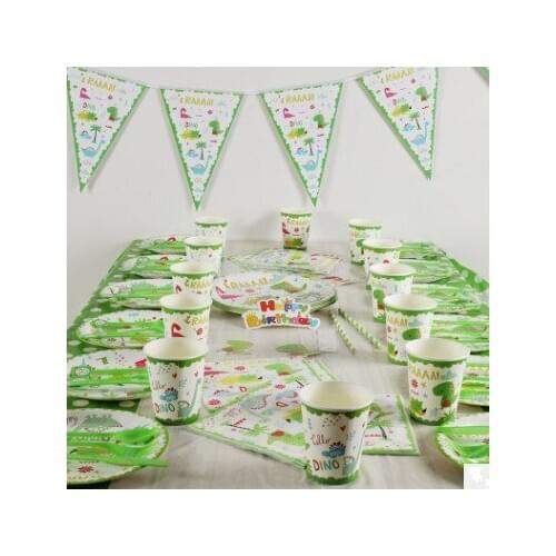 12 Kids Hot Lovely Cartoon Dinosaur Theme Party Decorations For Baby Shower Kids Boys Girls Birthday Event Party Supplies