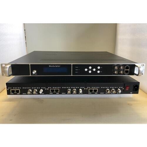 16-frequency point modulator IP / ASI to RF DVB-T / C / ATSC / ISDB / DTMB Hotel and hotel cable TV front-end equipment