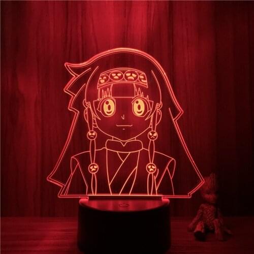 3D Lamp Anime Hunter X Hunter Aruka Zorudikku Cute Face LED NightLight Figure 7 Colors Touch Table Bedroom Decor Night Light