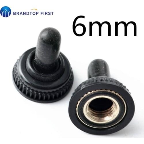 5Pcs/Lot 6mm Black Toggle Switch Rubber Cover Waterproof Caps Home Tools Accessories
