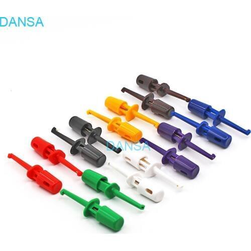 8pairs/lot Small Size 8 Colors Hook Test Clips Testing Probe Clamp Clip Multimeter Parts For Testing Electronic