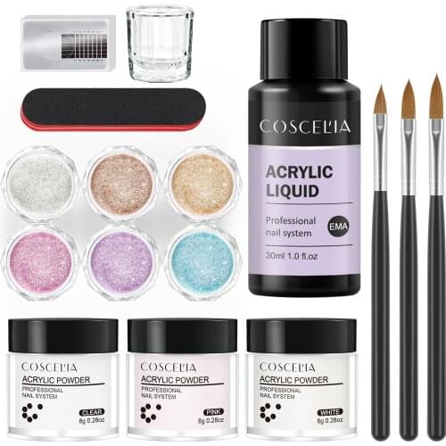 Acrylic Nail Kits With Powder Liquid Manicure Set For Extension Nail Art Tools All For Manicure Nail Supplies For Pprofessionals