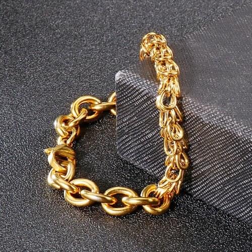 Jewels Store 7mm Cuban Chain Stainless Steel Mens and Womens Bracelet Two Colors Optional Trend Jewelry Gift For Man & Woman