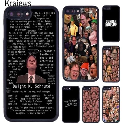 Krajews The Office Dwight Schrute Phone Case Cover For iPhone 5 SE 6s 7 8 plus X XS XR 11 12 pro max Samsung Galaxy S8 S9 S10