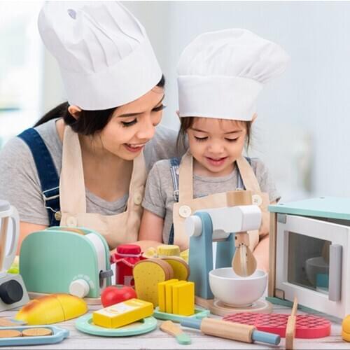 Children Play House Cute Kitchen Utensils Play House Kitchen Toys Large Simulation Microwave Dollhouse Furniture Baby Gifts