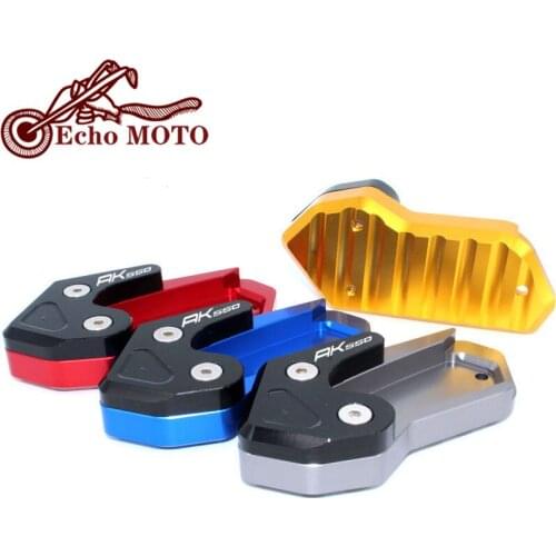 For KYMCO AK550 Kickstand Side Stand Plate Enlarge Extension Kick stand Pad kymco AK 550 2017 2018 2019 motorcycle Accessories