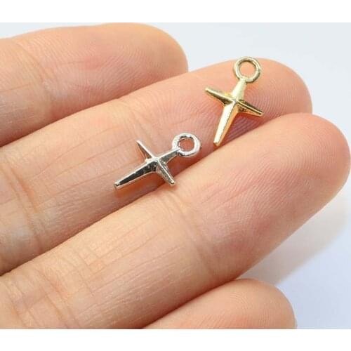 Eruifa 20pcs 8*10mm Star Gold/Silver Plated Bee Zinc Alloy Charms Pendant Jewelry DIY Necklace Bracelet Earrings 2 Colors