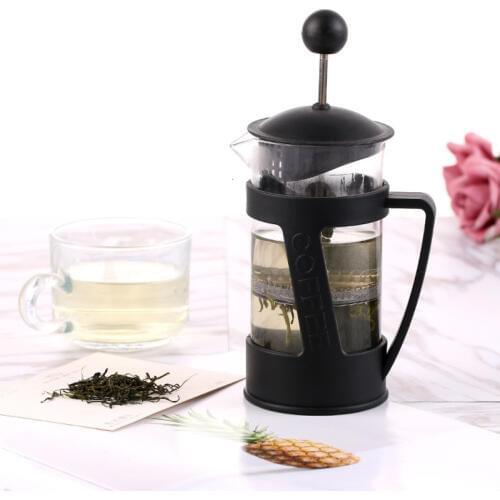 Hot Sale 350ml French Press Cold Brew Tea Maker Stainless Steel Filter Milk Foam Pitcher Cheap Coffee Pot Percolator Wholesale