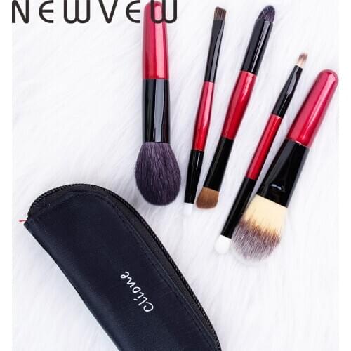 NEWVEW Makeup Brushes 5PCS Eye Makeup Brush Set Eye shadow Blending Eyebrow Brush Natural Hair Cosmetic Tools Kit Essential