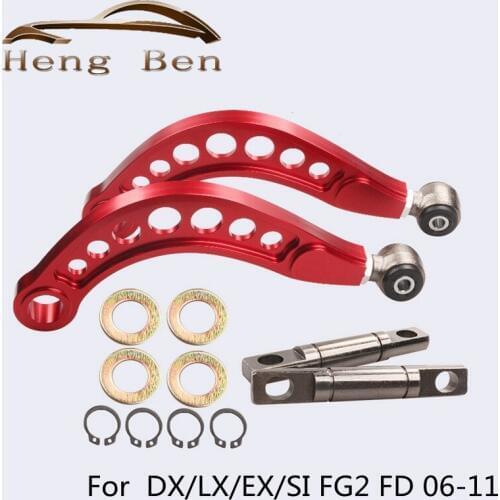 Aluminium Rear Camber KiT Car Rear Camber Kits Lower Control Arm Camber Arm Kit For DX/LX/EX/SI FG2 FD 06-11