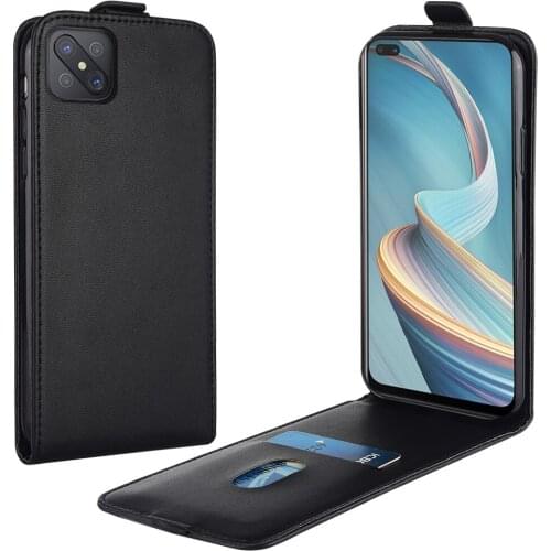 Flip Up and Down Leather Case for OPPO A92S 5G PDKM00 CPH2001 CPH2021 Vertical Cover for OPPO A92s 5g Case Phone Bag