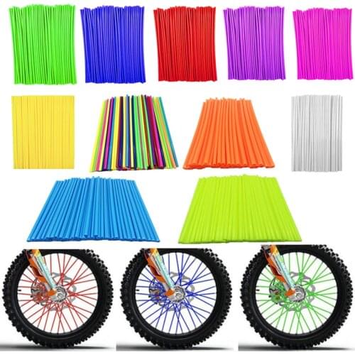 New Motorcycle 72 Pcs Wheel Rim Spoke Wrap Kit Skin Cover For MX Motocross Dirt Pit Bike for Enduro for Supermoto for Honda