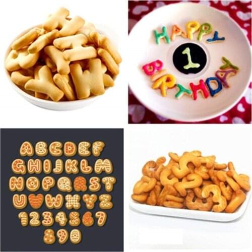 New Alphabet Number Biscuit Cutter Lowercase Uppercase Letter Cake Decorating Cookie Tools Stamp Mold Dessert Baking Accesso