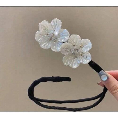 Ball head hair curler grasping clip temperament flower horsetail buckle disc simple fluffy bud head curling iron styler female