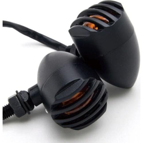 ROAOPP 4PCS Metal Bullet Style Motorcycle Turn Signal Lights Flashers Indicators For Honda Yamaha Kawasaki Suzuki Ducati Harley