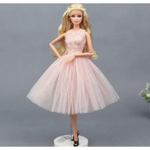 Pink Doll Accessories Cute Dancing Costume Ballet Dress For Barbie Dolls Sundress Vest Skirt Clothes For Barbie Dolls Girls Toy