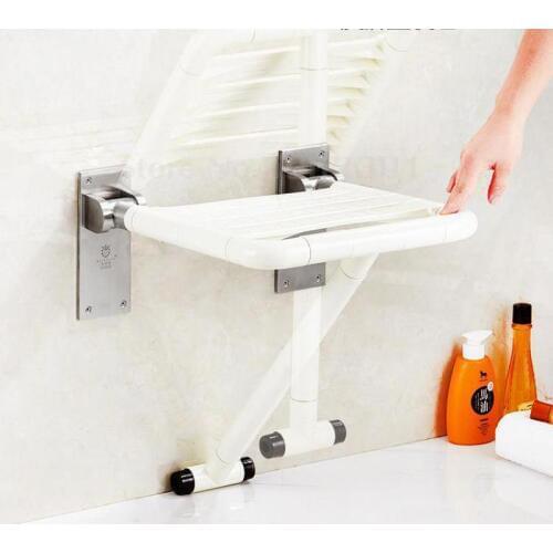 Bathroom folding stool shower seat wall hanging anti-slip bathroom elderly toilet elderly bath stool