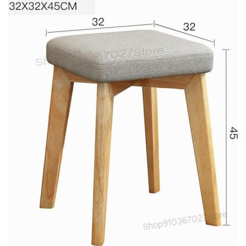 Modern Simple Small Square Stool Fashion Creative Makeup Stool Chair Home Dining Chair Stool Adult Fabric Soft Surface Low Stool