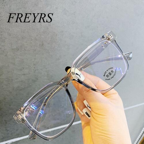 TR90 Big Glasses Anti Blue Light Man Retro Accessories Black Square Eyeglasses for Women Optical Transparent Frame 5456