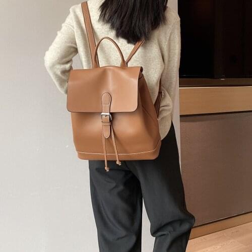 High Quality Genuine Leather Women Backpack Large Capacity Softback School Backpacks