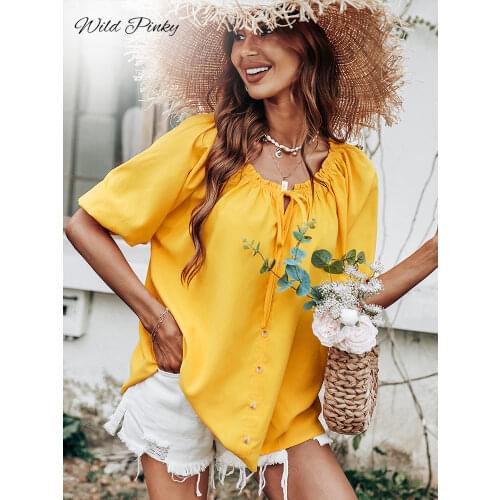 WildPinky Button Down Blouses