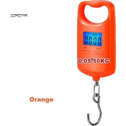 ZJMZYM LCD Portable Digital Electronic Scale Pocket 50kg/10g High Precision 0.01kg Luggage Hanging Fishing Hook Balance Scale