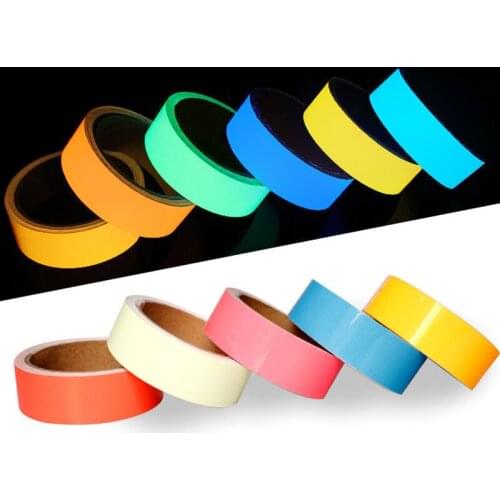 1Roll Luminous Tape Self-Adhesive Fluorescent Night Glow In The Dark Sticker Tape Safety Security Home Decoration Warning Tape