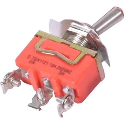 1 Pieces Mini 3-Pin ON-ON 3 file Toggle Switch 15A 250V AC Orange E-TEN1121