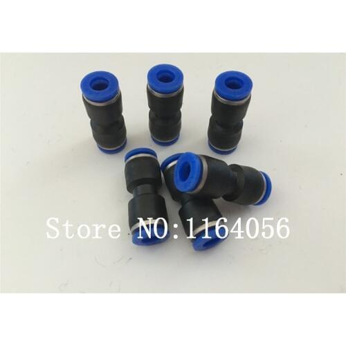 10) Tube OD 6mm Push In One Touch Straight Pneumatic Jointer Connector Coupler