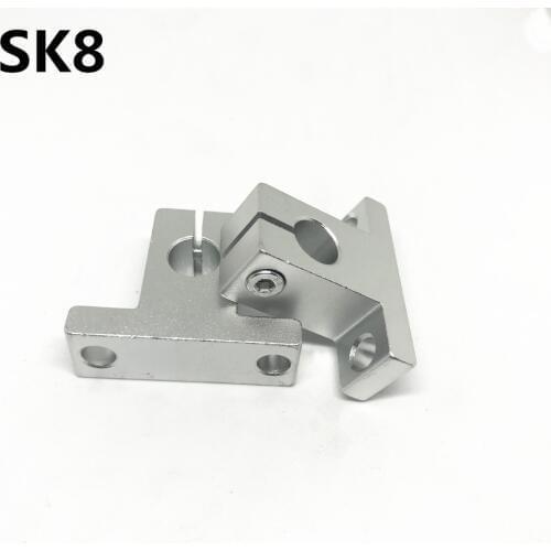 10pcs SK8 8mm linear bearing rail shaft support XYZ Table CNC Router SH8A Free Shipping