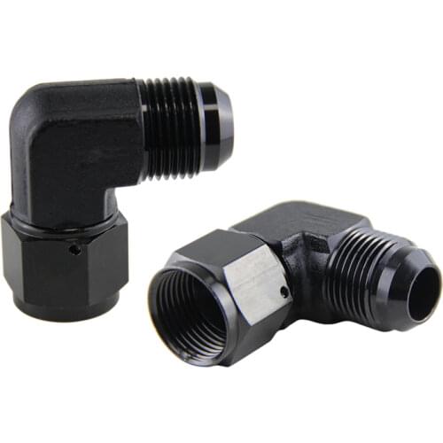 2PCS Male -12 AN To 12 AN Female 90 Degree Swivel Coupler Union Adapter Fitting
