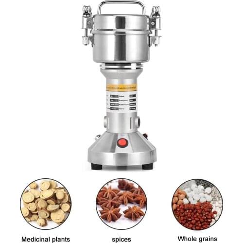 28000RPMPortable Electric Grain Grinder High Speed Grinding Mechanism Powder Machine 3 Blade Timing Grinder Spice Vanilla Coffee