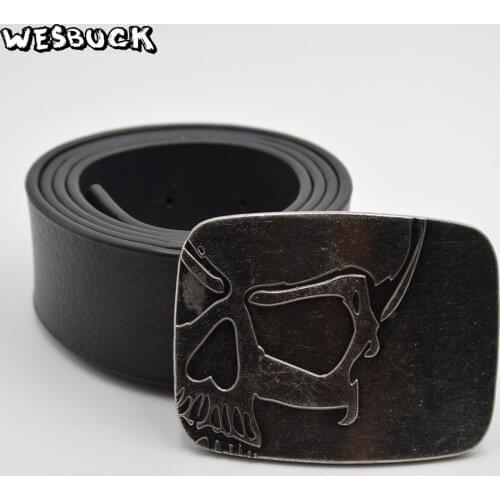 5 PCS MOQ WesBuck Brand Skull Big Metal Cowboy Cowgirl Belt Buckles