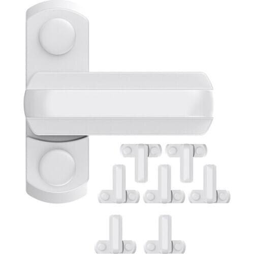 8Pcs Sash Blocker Jammer Door Window Restrictor Lock with Screws Security Window Door Sash Lock Latch Child Protect