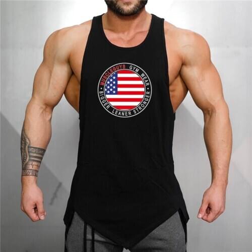 Muscleguys Brand Clothing Fitness Men Tank Tops Canotta Bodybuilding Sleeveless Shirt Cotton Gyms Stringer Tanktop Muscle Vest