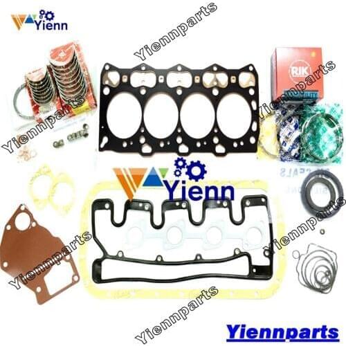 For ISUZU 4LC1 Overhaul Re-ring Kit With Piston Ring Liner Full Gasket Set Bearing Set SH40JX IHI 40JX Excavator Engine