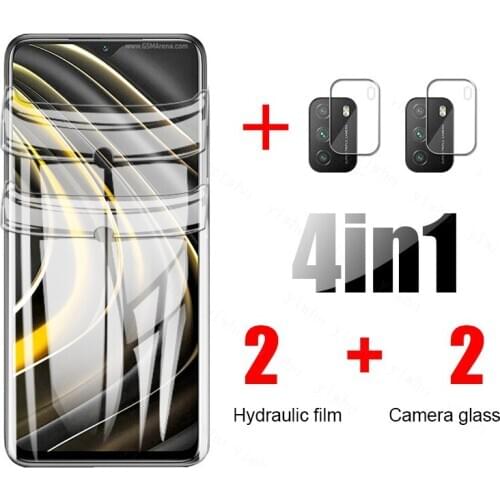 Poco M3 Hydrogel Film Screen Protector for Xiaomi PocoM3 Pocophone Little M3 Nfc M2010J19CG 6.53" Camera Len Safety Note Glass