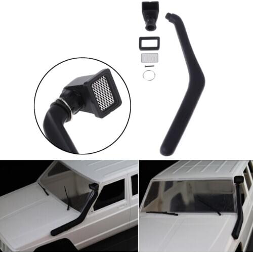 1:10 RC Crawler Black Rubber Safari Snorkel for Axial SCX10 II 90046 90047 Cherokee Body Car Shell