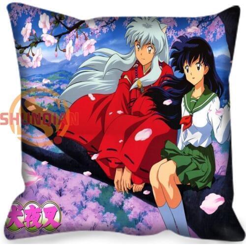 Customized Pillow Cover Inuyasha Decorative Pillowcase Square Zipper Pillow Cover 20X20cm,35X35cm,40x40cm