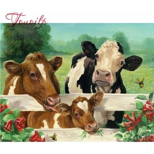 Ever moment diamond painting animal cow diamond cross stitch rhinestones decorative DIY full square/round embroidery mosaic kit