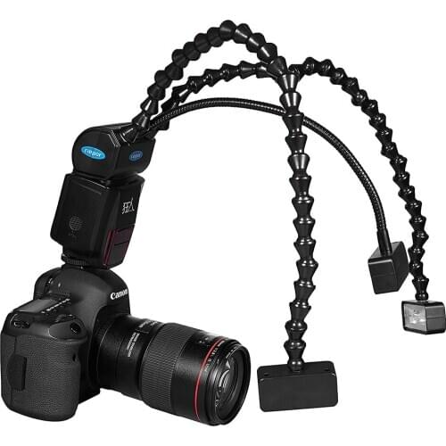 RIEPOR Macro Flash/Macro Ring Flash Speedlite with 3PCS Flash Heads Macro Flash for Canon Nikon Panasonic Olympus Pentax Sony D