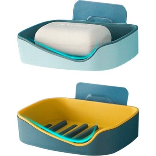 Soap box, soap rack, drain box, two double-layer soap boxes, two wall mounted soap boxes without holes