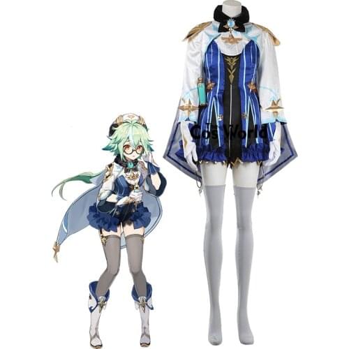 Genshin Impact Mondstadt Sucrose Cloak Dress Uniform Outfit Games Customize Cosplay Costumes