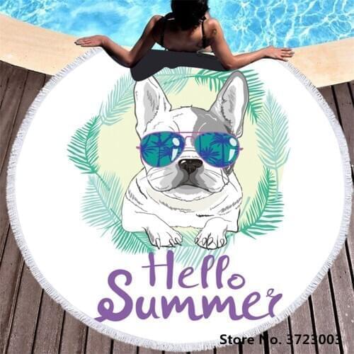 New Color Bohemian Print Round Beach Towel Colorful Quicksand Pattern Microfiber Shower Towel Travel Blanket Swimming Cover