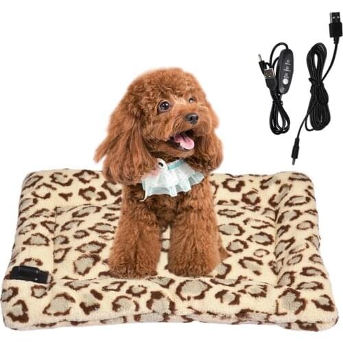 Pet Heat Pad Adjustabl Heating Mat Pet Dog Bed Puppy Warmer Blanket Waterproof Winter Warm Mat Blanket Cushion Pet Sofa